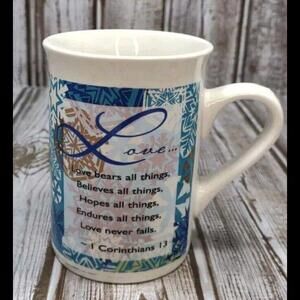 2012 Bay Island Love is Patient Bible Verse Collectible Coffee Mug Tea Latte Cup